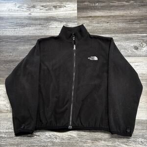 Vintage 2000s North Face Black Women S Full Zip Mock Neck Fleece Gorpcore Jacket